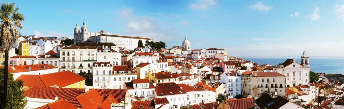 Alfama and the Tagus from the Miradouro de Santa Luzia